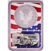 Image 2 : 2019-W $1 Proof American Silver Eagle Coin NGC PF70 Ultra Cameo Memorial Day Flag Core