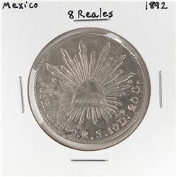 1892 Mexico 8 Reales Silver Coin