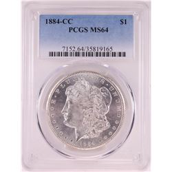 1884-CC $1 Morgan Silver Dollar Coin PCGS MS64