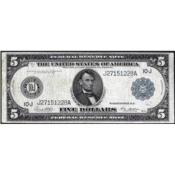 1914 $5 Federal Reserve Note Kansas City