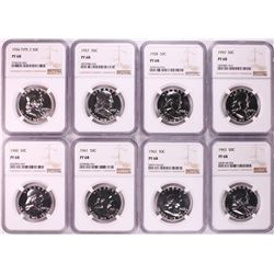 1956-1963 Proof Franklin Half Dollar Coins NGC PF68