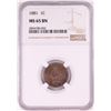 Image 1 : 1881 Indian Head Cent Coin NGC MS65BN