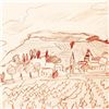 Image 2 : Wayne Ensrud "Aloxe-Carton, Burgundy" Original Pencil on Paper