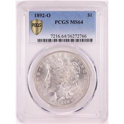 1892-O $1 Morgan Silver Dollar Coin PCGS MS64