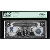 Image 1 : 1899 $2 Mini-Porthole Silver Certificate Note Fr.258 PCGS Gem New 66PPQ