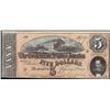 Image 1 : 1864 $5 Confederate States of America Note
