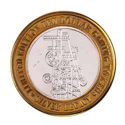 .999 Silver Silver Legacy Reno, Nevada $10 Casino Limited Edition Gaming Token