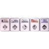 Image 1 : Set of (5) 2010-S ATB National Park Silver Quarter Coins NGC PF70 Ultra Cameo