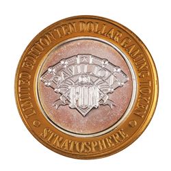 .999 Silver Stratosphere Las Vegas, Nevada $10 Casino Limited Edition Gaming Token