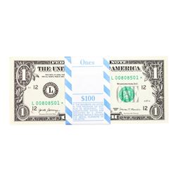 Pack of (100) Consecutive 2017 $1 Federal Reserve STAR Notes San Francisco
