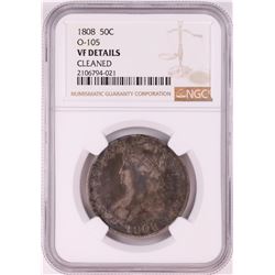 1808 Capped Bust Half Dollar Coin NGC VF Details O-105