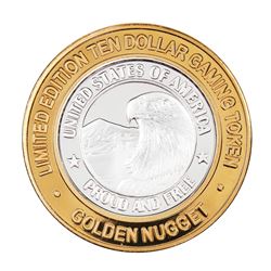 .999 Silver Golden Nugget Las Vegas, Nevada $10 Limited Edition Casino Gaming Token