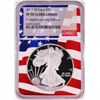 Image 1 : 2019-W $1 Proof American Silver Eagle Coin NGC PF70 Ultra Cameo Independence Day Flag