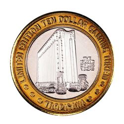 .999 Silver Tropicana Las Vegas, Nevada $10 Casino Limited Edition Gaming Token