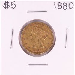 1880 $5 Liberty Head Half Eagle Gold Coin