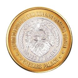 .999 Silver Caesars Palace Las Vegas, Nevada $10 Casino Limited Edition Gaming Token