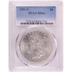 1901-S $1 Morgan Silver Dollar Coin PCGS MS61