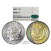 Image 1 : 1881-S $1 Morgan Silver Dollar Coin NGC MS62* Star CAC Amazing Toning