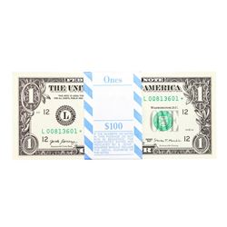 Pack of (100) Consecutive 2017 $1 Federal Reserve STAR Notes San Francisco