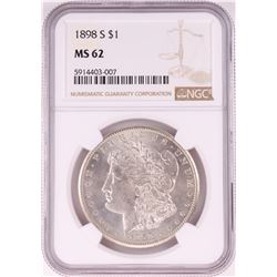 1898-S $1 Morgan Silver Dollar Coin NGC MS62
