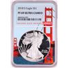 Image 1 : 2018-S $1 Proof American Silver Eagle Coin NGC PF69 Ultra Cameo Bridge Core