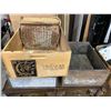 Image 1 : 3 wood boxes and basket