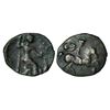 Image 1 : Ancient India: Archaic silver punch-marked coin, middle Gangetic Valley series, Vimshatika, 4.28g