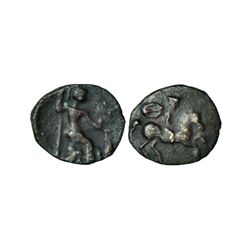 Ancient India: Archaic silver punch-marked coin, middle Gangetic Valley series, Vimshatika, 4.06g
