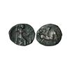 Image 1 : Ancient India: Archaic silver punch-marked coin, middle Gangetic Valley series, Vimshatika, 4.06g