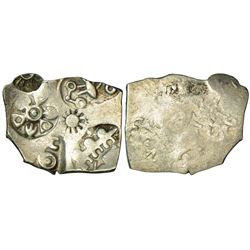 Ancient India: Archaic silver punch-marked coin, Tapi-Wainganga River system, Vidarbha region, 1.72g