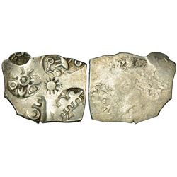 Ancient India: Imperial Magadhan silver punch-marked Karshapana coin (400-350 BC), 3.42g.