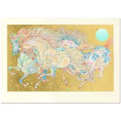 Guillaume Azoulay- Serigraph on paper with hand laid gold leaf "Stardust"