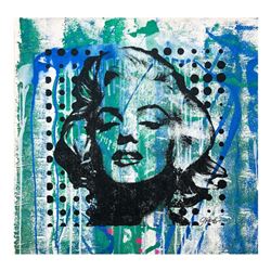 Gail Rodgers, "Marilyn Monroe" Hand Signed Original Hand Pulled Silkscreen Mixed Media on Canvas wit