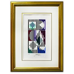 Yaacov Agam- Original Silkscreen on parchment Paper "Untitled"
