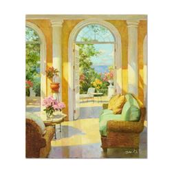 Sasha Yutkin, "Sun Parlor" Original Oil Painting on Canvas, Hand Signed with Letter of Authenticity.