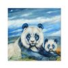 Image 1 : Martin Katon, "Sky Blue Pandas" Original Oil Painting on Canvas, Hand Signed with Certificate of Aut