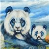 Image 2 : Martin Katon, "Sky Blue Pandas" Original Oil Painting on Canvas, Hand Signed with Certificate of Aut