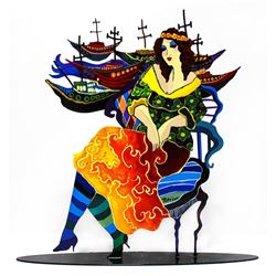 Patricia Govezensky- Original Painting on Cutout Steel "Chantal"