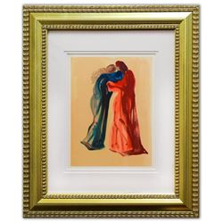 Salvador Dali- Original Color Woodcut on B.F.K. Rives Paper "Purgatory 29"