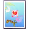 Image 2 : Peter Max- Original Mixed Media "Heart Series 2009 Ver. I #168"