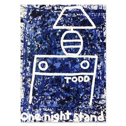 Todd Goldman, "One Night Stand" Hand Signed Original Painting on Canvas with Letter of Authenticity.