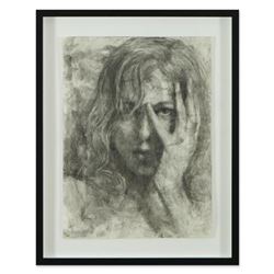 Vincent Cacciotti, Framed Original Charcoal Drawing, Hand Signed with Letter of Authenticity.