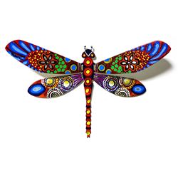 Patricia Govezensky- Original Painting on Cutout Steel "Dragonfly LXX"