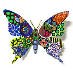 Patricia Govezensky- Original Painting on Cutout Steel "Butterfly CCXCII"