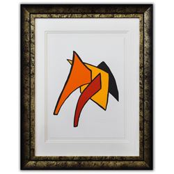 Alexander Calder- Lithograph "DLM141 - Lune jaune et porc qui pique"