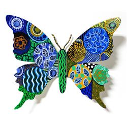 Patricia Govezensky- Original Painting on Cutout Steel "Butterfly CCXC"