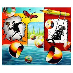 Alexander Astahov- Original Oil on Canvas "Homage to Banksy"