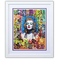 Nastya Rovenskaya- Original Mixed Media on Paper "Blonde Bombshell"