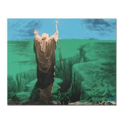 Ringo (Protege of Andy Warhol's Apprentice, Steve Kaufman), "Moses" One-of-a-Kind Hand Pulled Silksc