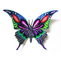 Patricia Govezensky- Original Painting on Cutout Steel "Butterfly CCLXVII"